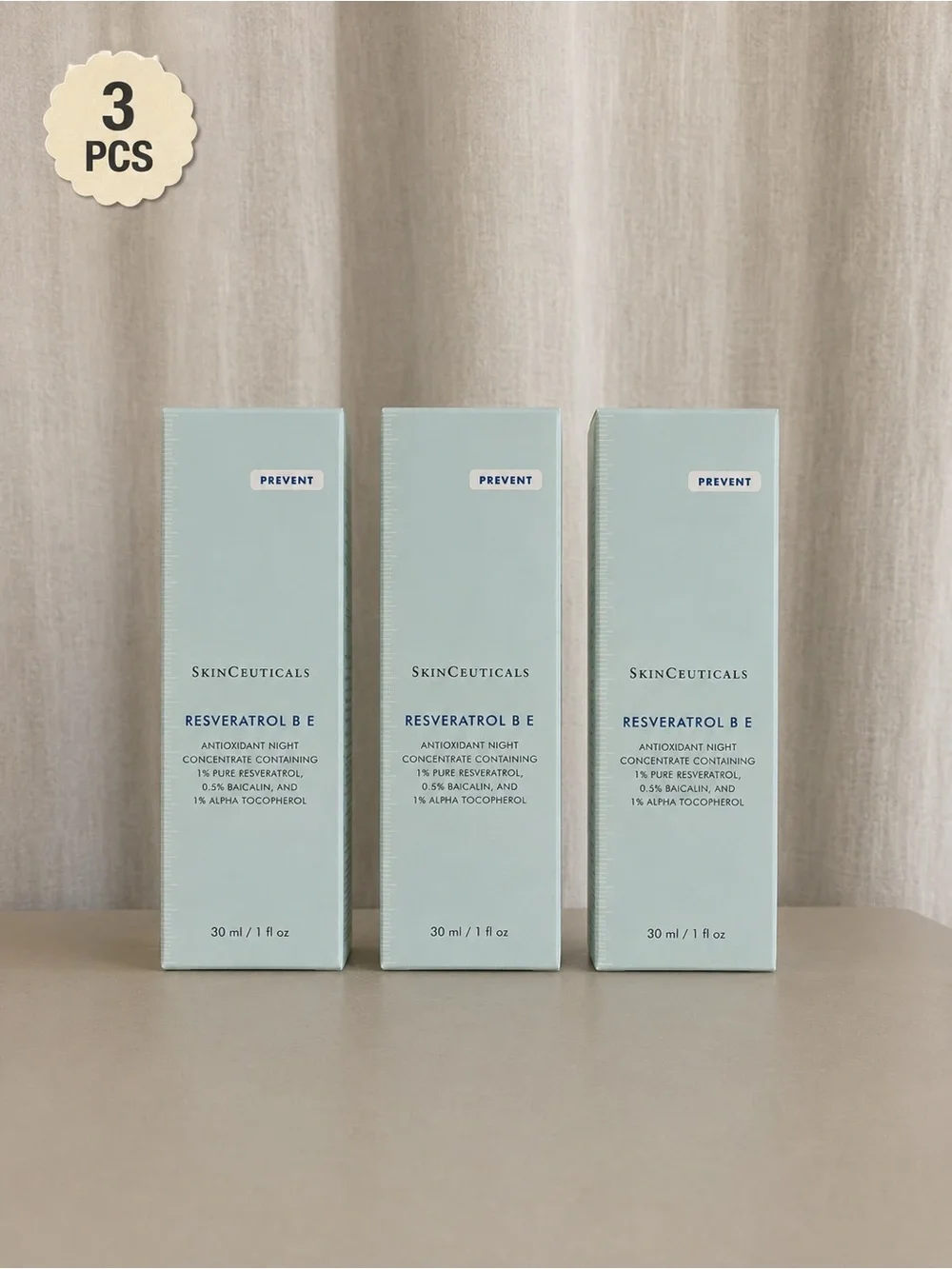 SkinCeuticals Resveratrol B E Antioxidant Night Concentrate - 3 Pcs